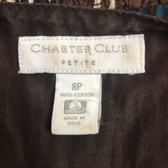 Charter Club Red Beaded V-Neckline Sleeveless Multicolored Boho Dress - Picture 9 of 10